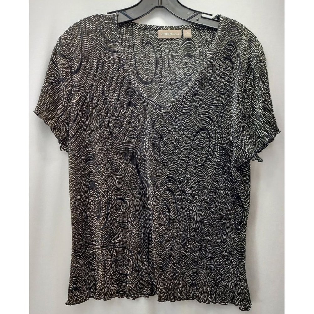 Croft & Barrow L Women's Pleated Shirt-M5